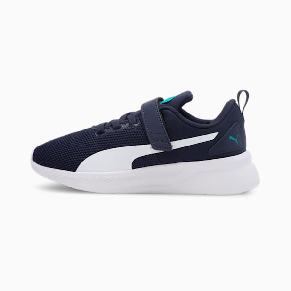 Flyer Runner V SoftFoam Kids' Shoes, Peacoat-Puma White-Deep Aqua, extralarge-IND