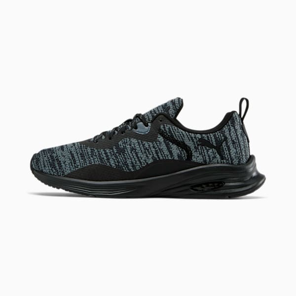 HYBRID Fuego Knit Men's Running Shoes, Puma Black-CASTLEROCK, extralarge