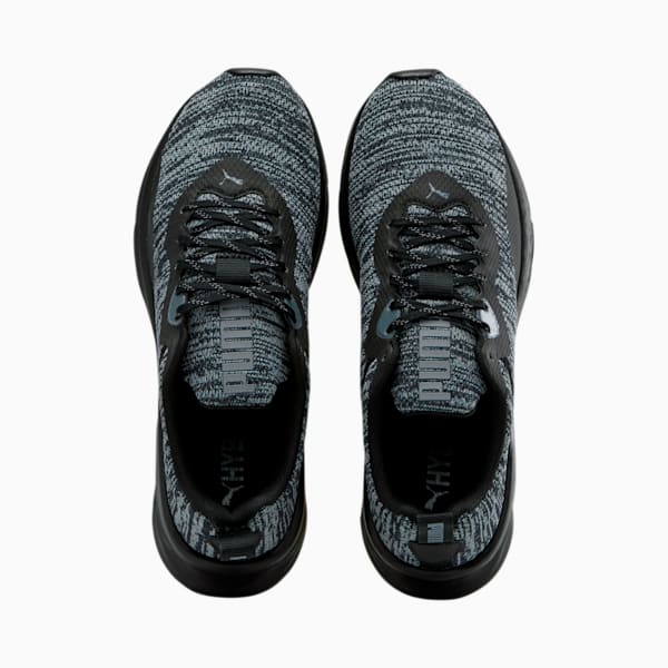 HYBRID Fuego Knit Men's Running Shoes, Puma Black-CASTLEROCK, extralarge