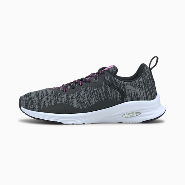 HYBRID Fuego Knit Women's Running Shoes, Puma Black-Luminous Pink, extralarge