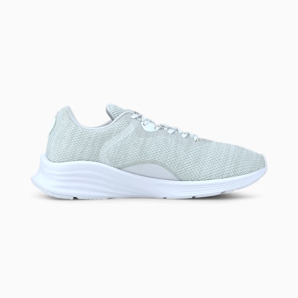 HYBRID Fuego Knit Women's Running Shoes, Puma White-Glacier Gray, extralarge