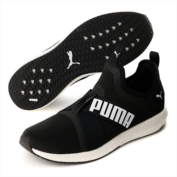 ユニセックス MEGA NRGY X V2 ランニングシューズ, Puma Black-Puma White, extralarge-JPN