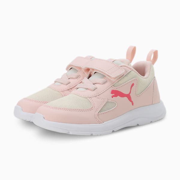 PUMA Fun Racer Kid's Shoes, Pristine-Sunset Pink, extralarge-IND