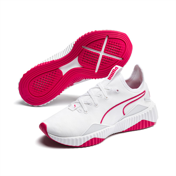 Defy New Core Women's Training Shoes, Puma White-BRIGHT ROSE, extralarge-IND