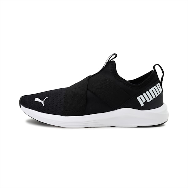 Prowl Women's Slip-On Training Shoes, Puma Black-Puma White, extralarge-IND