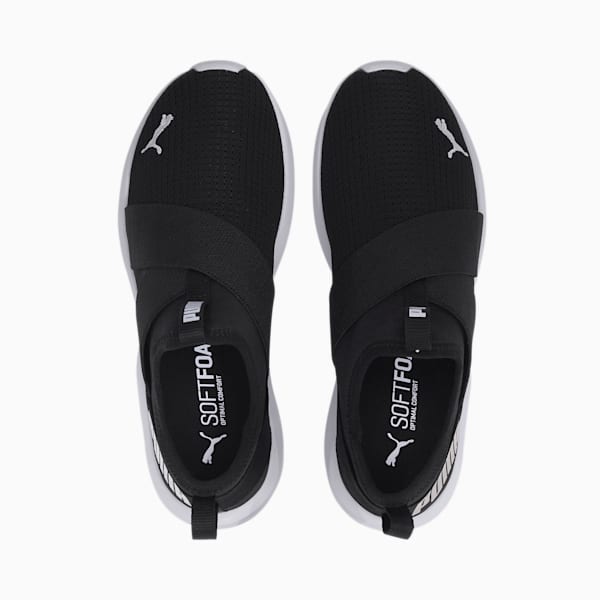 Prowl Slip On Women's Training Shoes, Puma Black-Metallic Silver, extralarge