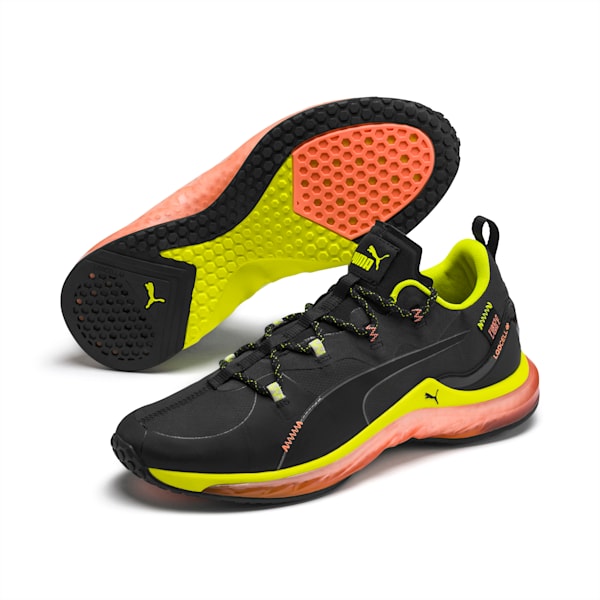 PUMA x FIRST MILE LQDCELL Hydra Men's Training Shoes, Black-Yellow-Orange, extralarge-IND