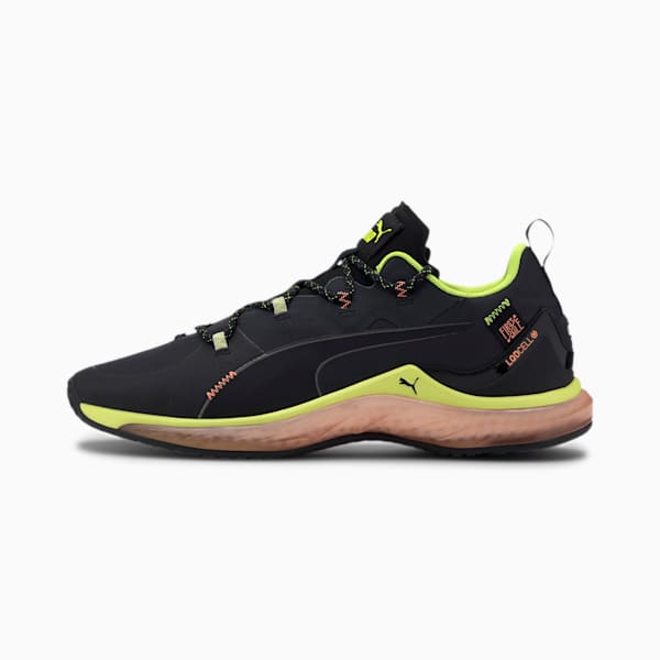 PUMA x FIRST MILE LQDCELL Hydra Men's Training Shoes, Black-Yellow-Orange, extralarge-IND