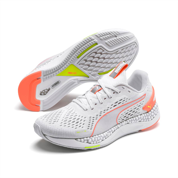 SPEED 600 2 Women's Running Shoes, Puma White-Fizzy Orange, extralarge