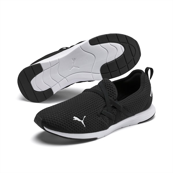 Ella Ballet Women's Slip-On Shoes, Puma Black-Puma White, extralarge