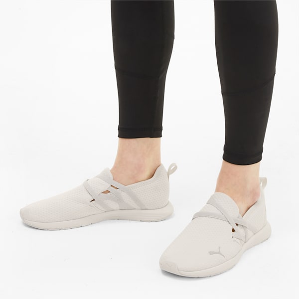 Ella Ballet Women's Training Shoes, Whisper White-Aqua Gray, extralarge-IND
