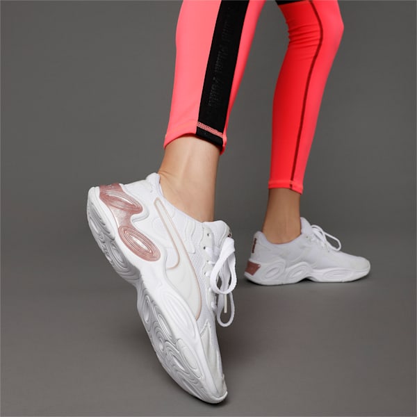 CELL Magma Women's Running Shoes, Puma White-Rose Gold, extralarge-IND