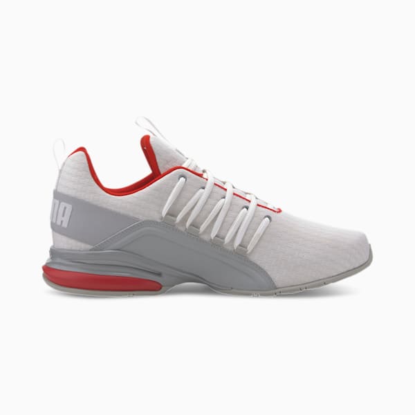 Axelion Block Men's Running Shoes, Puma White-High Rise-High Risk Red