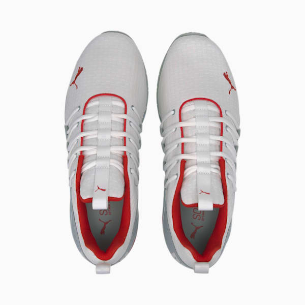 Axelion Block Men's Running Shoes, Puma White-High Rise-High Risk Red