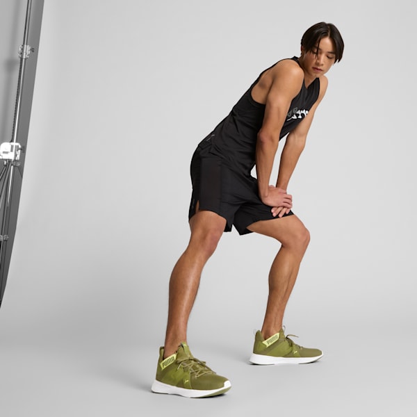 Tenis de running para hombre Contempt Demi, Olive Green-Lime Sheen, extralarge