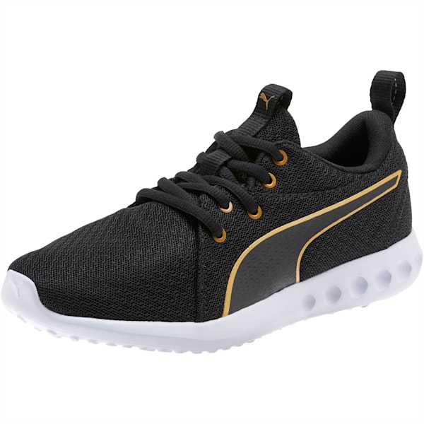 Carson 2 Metallic Mesh Shoes JR, Puma Black-Gold, extralarge