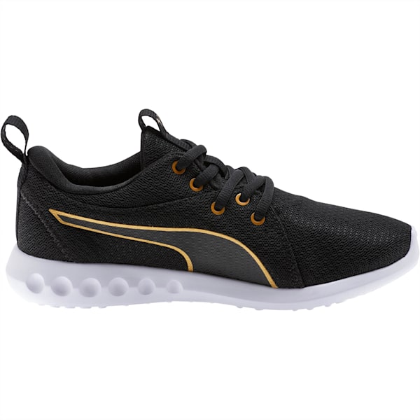 Carson 2 Metallic Mesh Shoes JR, Puma Black-Gold, extralarge