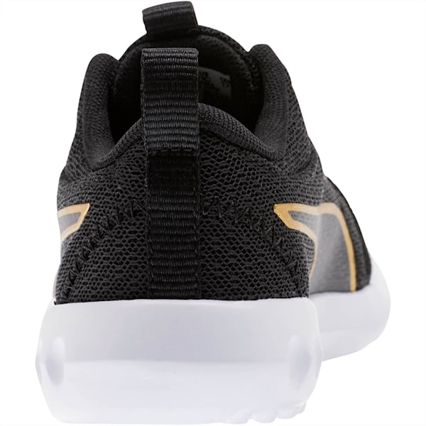 Carson 2 Metallic Mesh Little Kids' Shoes, Puma Black-Gold, extralarge