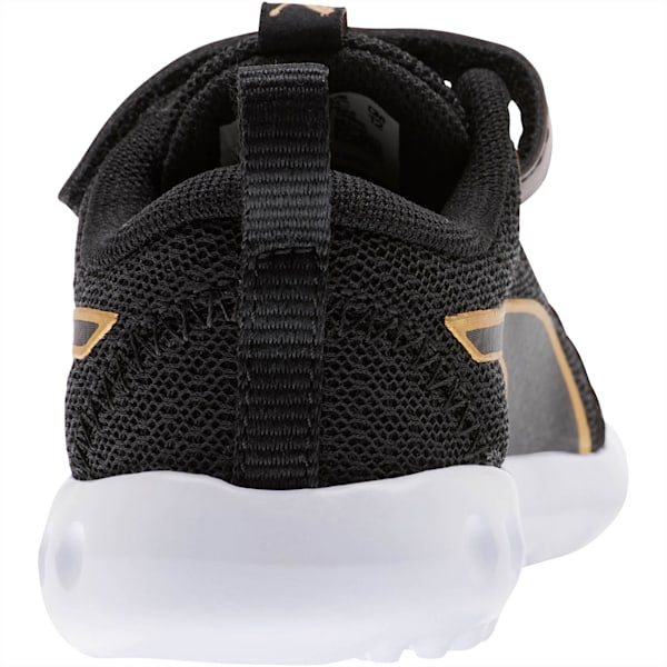 Carson 2 Metallic Mesh Toddler Shoes, Puma Black-Gold, extralarge