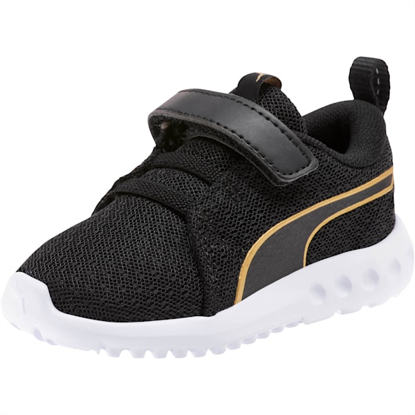 Carson 2 Metallic Mesh Toddler Shoes, Puma Black-Gold, extralarge