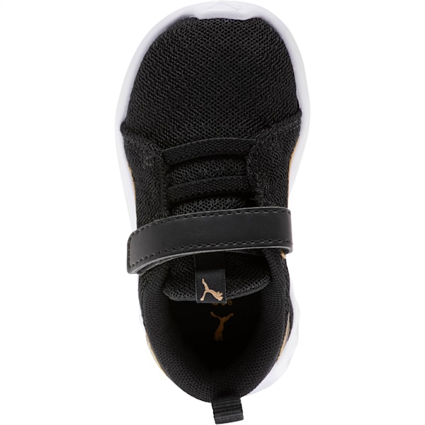 Carson 2 Metallic Mesh Toddler Shoes, Puma Black-Gold, extralarge