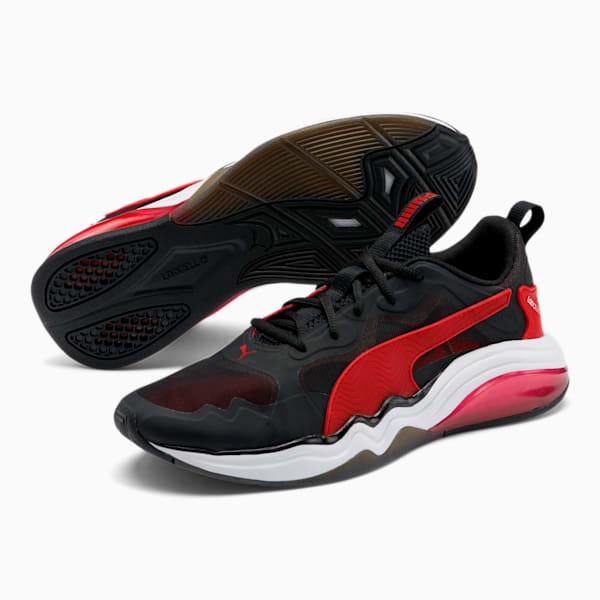 LQDCELL Tension Rase Men's Training Shoes, Puma Black-High Risk Red, extralarge