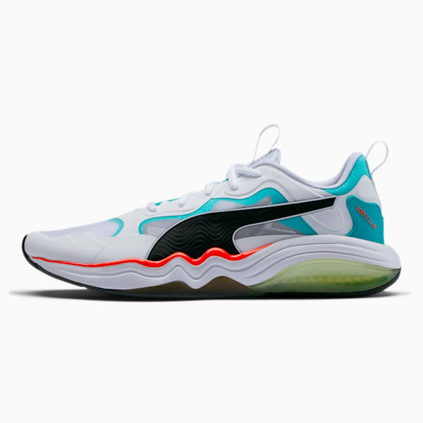 LQDCELL Tension Rase Men's Training Shoes, Puma White-Blue Turquoise, extralarge