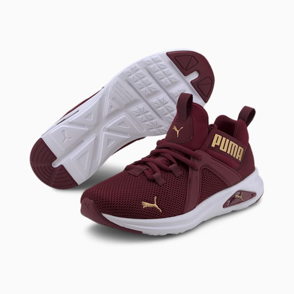 Enzo 2 Women's Training Shoes, Burgundy-Gold, extralarge