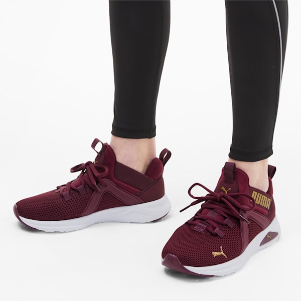 Enzo 2 Women's Training Shoes, Burgundy-Gold, extralarge