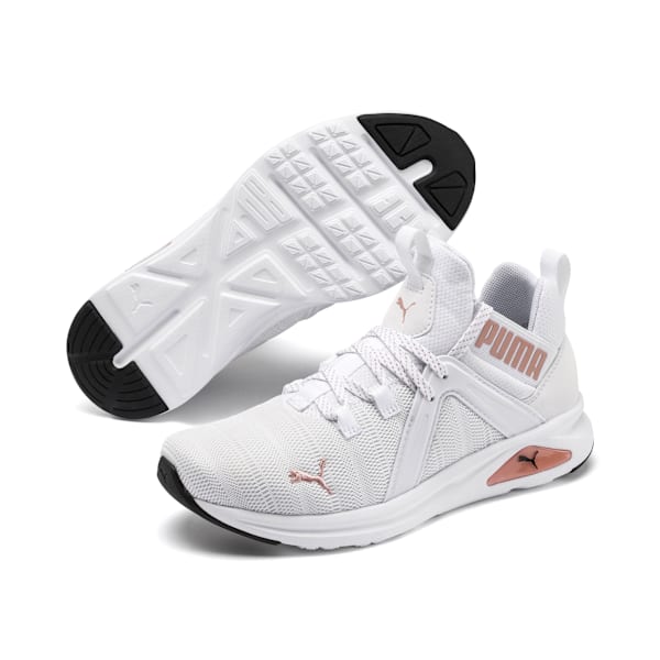 Enzo 2 Metal Women's Training Shoes, Puma White-Rose Gold, extralarge