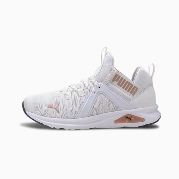 Enzo 2 Metal Women's Running Shoes, Puma White-Rose Gold, extralarge-IND