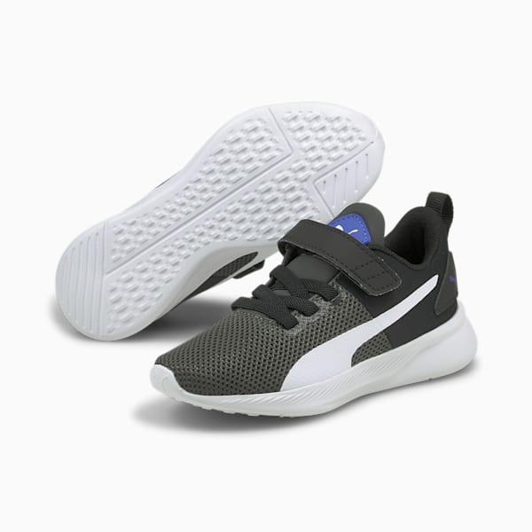 Flyer Runner Colour Twist Kids' Trainers, Puma White-Dark Shadow-Puma Black, extralarge-IND