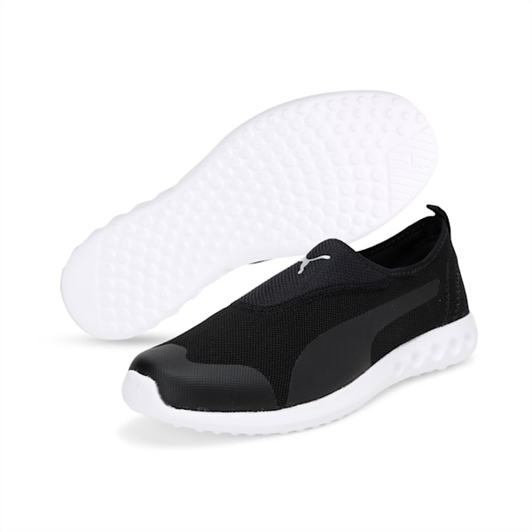 Concave 2 Slip-On SoftFoam Men’s Walking Shoes, Puma Black-Silver, extralarge-IND