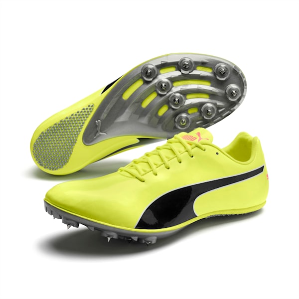 evoSPEED Sprint 10 Track Spikes, Fizzy Yellow-Puma Black, extralarge