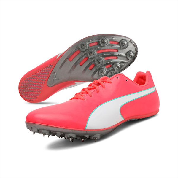 evoSPEED Sprint 10 Unisex Running Shoes, Ignite Pink-Puma Silver, extralarge-IND