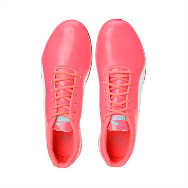 Puma pink fluorescent hot sale green cricket shoes