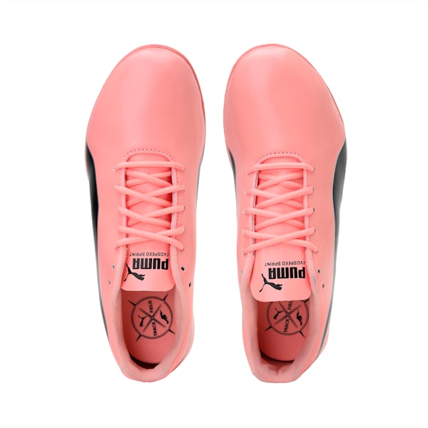 evoSPEED Sprint 10 Unisex Running Shoes, Elektro Peach-Puma Black-Puma Silver, extralarge-IND