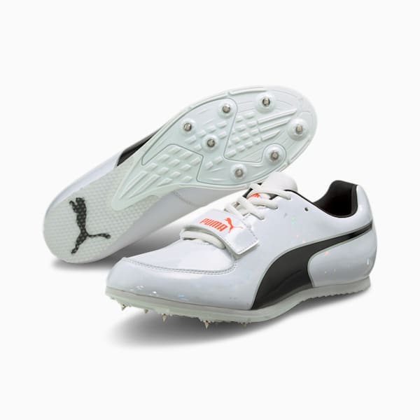 EvoSpeed Unisex Long Jumper, Puma White-Puma Black-Lava Blast, extralarge-IND