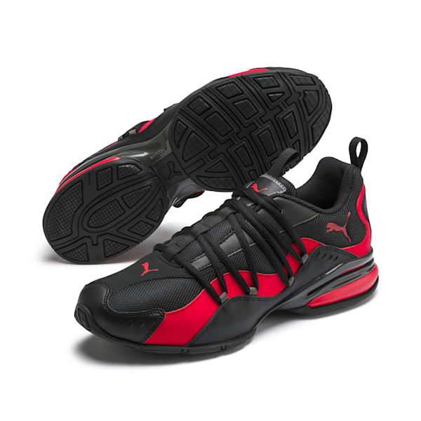 Silverion Men’s Running Shoes, Puma Blck-Hgh Rsk Rd-Cstlrck, extralarge