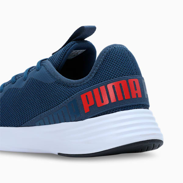 Hustle XT Men's Running Shoes, Dark Denim-High Risk Red, extralarge-IND