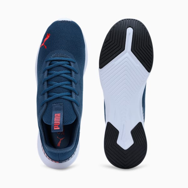 Hustle XT Men's Running Shoes, Dark Denim-High Risk Red, extralarge-IND