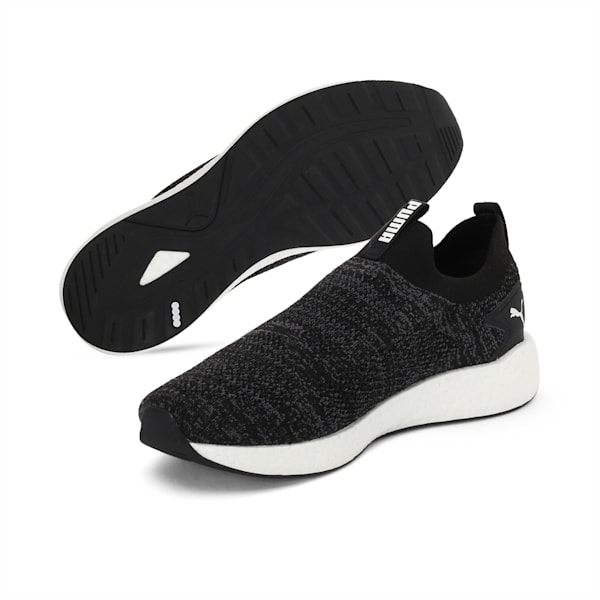PUMA x one8 Virat Kohli NRGY Neko Slip-On Running Shoes, Puma Black-Puma White