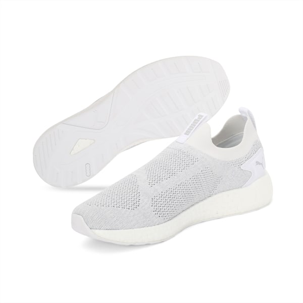 PUMA x one8 Virat Kohli NRGY Neko Slip-On Unisex Running Shoes, Puma White-Glacier Gray
