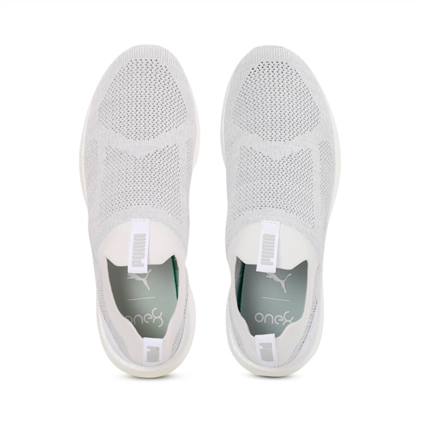 PUMA x one8 Virat Kohli NRGY Neko Slip-On Unisex Running Shoes, Puma White-Glacier Gray