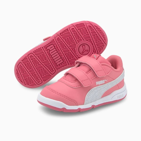 Stepfleex 2 SL VE Glitz Baby Girls' Shoes, Bubblegum-Puma Silver-Puma White, extralarge-IND