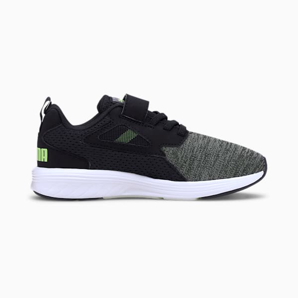 Rupture NRGY Kid's Running Shoes, Puma Black-Puma White-Sharp Green, extralarge-IND