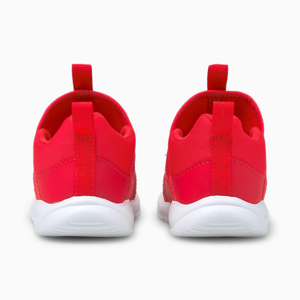 Fun Racer Toddler Slip-On Shoes, Poppy Red-Puma White, extralarge