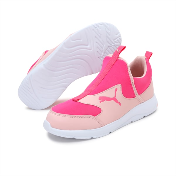 PUMA Fun Racer Slip-On Kids' Shoes, Peachskin-Glowing Pink