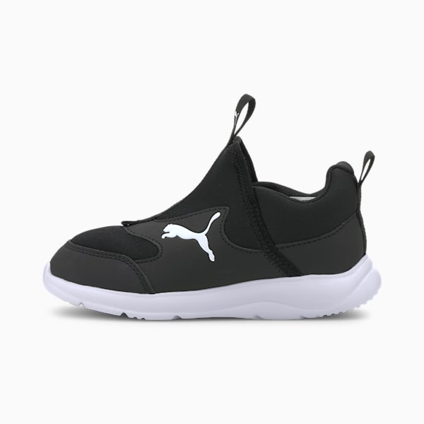 Fun Racer Slip On Kids' Sneakers, Puma Black-Puma White, extralarge-IND