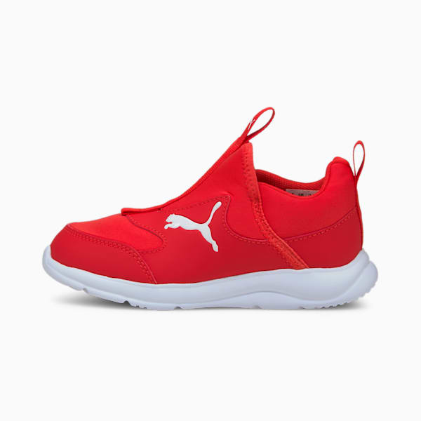 Fun Racer Slip On Kids' Sneakers, Poppy Red-Puma White, extralarge-IND